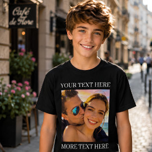 Aangepaste tekst en foto Tri-Blend shirt