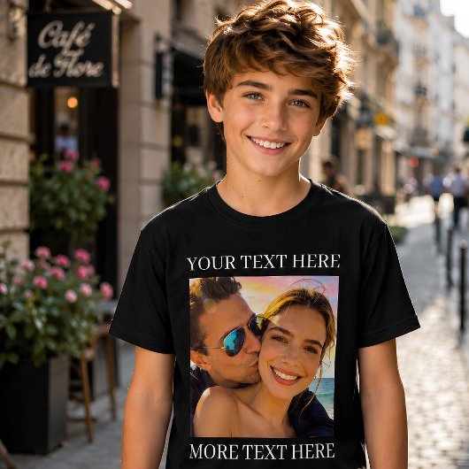 Aangepaste tekst en foto Tri-Blend shirt