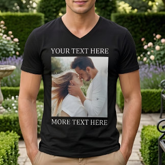 Aangepaste tekst en foto Tri-Blend shirt