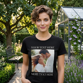 Aangepaste tekst en foto Tri-Blend shirt