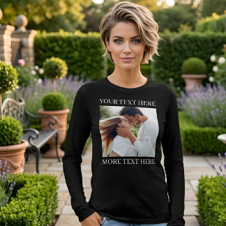 Aangepaste tekst en foto Tri-Blend shirt