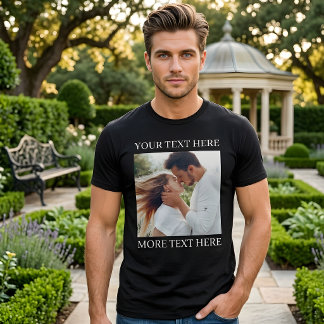 Aangepaste tekst en foto Tri-Blend shirt