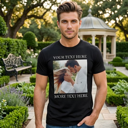 Aangepaste tekst en foto Tri-Blend shirt