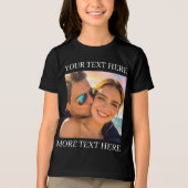 Aangepaste tekst en foto Tri-Blend shirt (Voorkant)