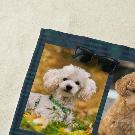 Aangepaste tekst- en fotocollage strandlaken (In situ)