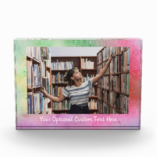 Aangepaste tekst- en fotokleurexplosie fotoblokken (Voorkant)