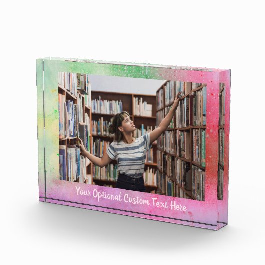 Aangepaste tekst- en fotokleurexplosie fotoblokken (Rechts)