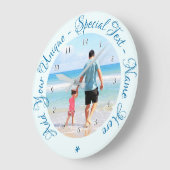 Aangepaste tekst en foto's - Beste DAD - Uw eigen  Grote Klok (Hoek)