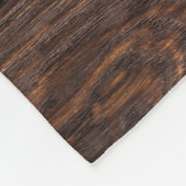 Aangepaste tekst en foto's / Houdbaar hout in rijk Fleece Deken (Hoek)