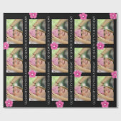 Aangepaste tekst en foto's op zaterdag/elke locati cadeaupapier (Vlak)