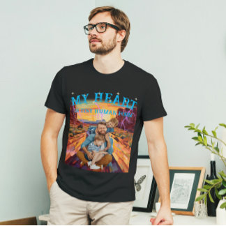 Aangepaste tekst en gezichtsportret foto  stijl t-shirt