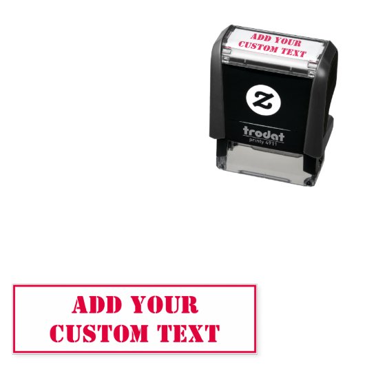 Aangepaste tekst en inktkleur zelfinktende stempel (In situ)