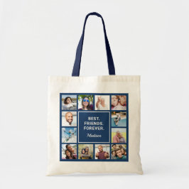 Aangepaste tekst en je foto's tote bag