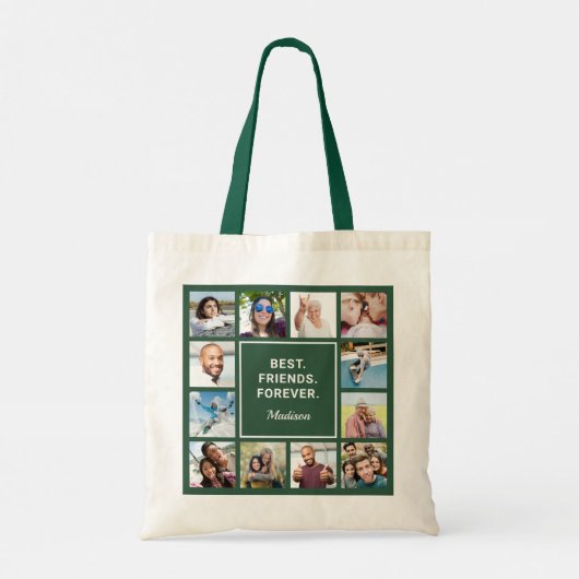 Aangepaste tekst en je foto's tote bag (Achterkant)