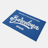 Aangepaste tekst en kleur Barcelona Deurmat (Schuin)