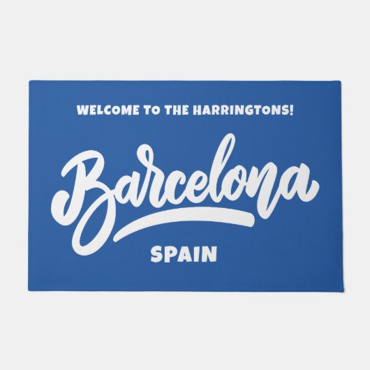 Aangepaste tekst en kleur Barcelona Deurmat (Voorkant)
