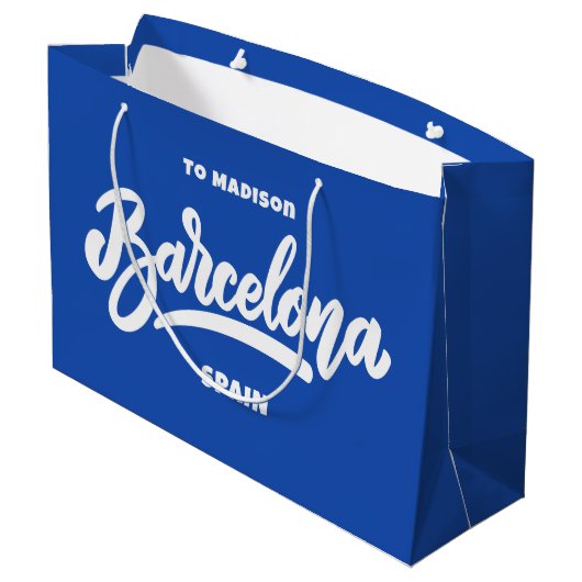Aangepaste tekst en kleur Barcelona Groot Cadeauzakje (Achterkant Gekanteld)