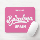 Aangepaste tekst en kleur Barcelona Muismat (Met muis)