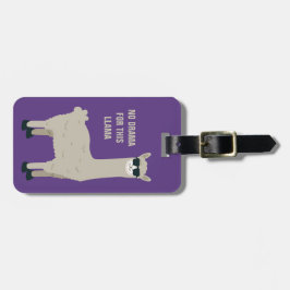 Aangepaste tekst en kleur Cool Llama Bagagelabel