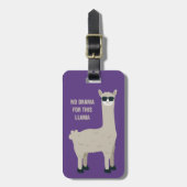 Aangepaste tekst en kleur Cool Llama Bagagelabel (Voorkant verticaal)