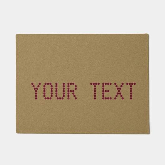 Aangepaste tekst en kleur deurmat (Voorkant)