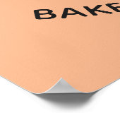 Aangepaste tekst en kleur Donut poster (Hoek)