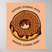 Aangepaste tekst en kleur Donut poster (Voorkant)