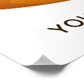 Aangepaste tekst en kleur Donut poster (Hoek)