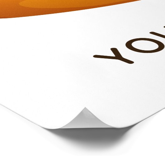 Aangepaste tekst en kleur Donut poster (Hoek)