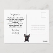 Aangepaste tekst en kleur, 🐶Frenchie puppy Verjaa Briefkaart (Achterkant)