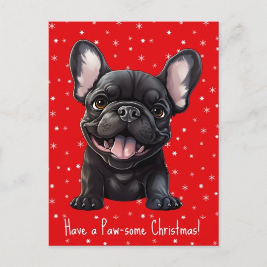 Aangepaste tekst en kleur, 🐶Frenchie puppy Verjaa Briefkaart (Voorkant)