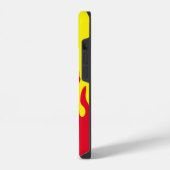 [Aangepaste tekst en kleur] gestileerde vlammen iPhone Hoesje (Linkerkant)