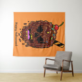 Aangepaste tekst en kleur Ijs Skull wandkleed (In Situ (horizontaal))