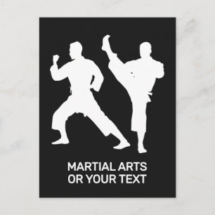 Aangepaste tekst en kleur martial arts briefkaart
