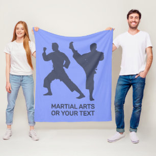 Aangepaste tekst en kleur martial arts fleece deken