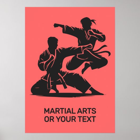 Aangepaste tekst en kleur martial arts poster (Voorkant)