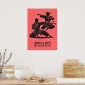 Aangepaste tekst en kleur martial arts poster (Keuken)