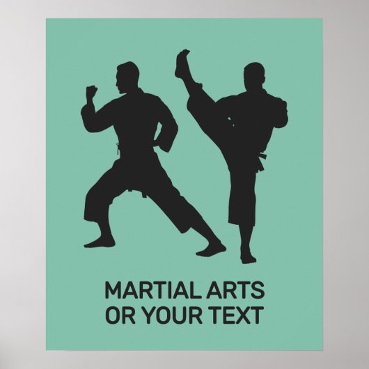 Aangepaste tekst en kleur martial arts poster (Voorkant)