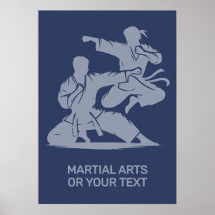 Aangepaste tekst en kleur martial arts poster
