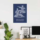 Aangepaste tekst en kleur martial arts poster (Thuiskantoor)