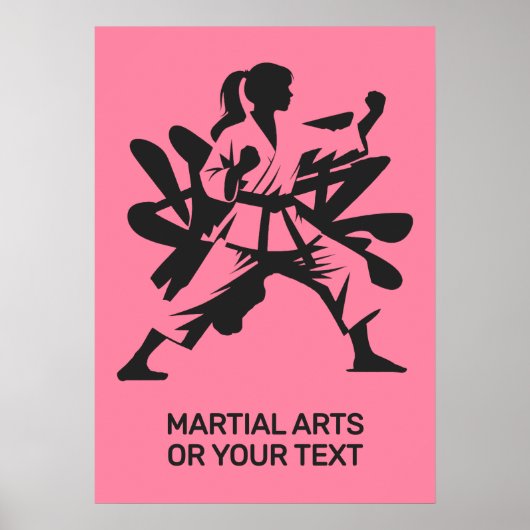 Aangepaste tekst en kleur martial arts poster (Voorkant)