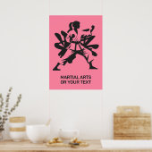 Aangepaste tekst en kleur martial arts poster (Keuken)