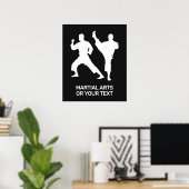 Aangepaste tekst en kleur martial arts poster (Thuiskantoor)
