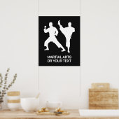Aangepaste tekst en kleur martial arts poster (Keuken)