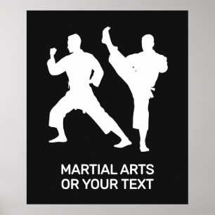 Aangepaste tekst en kleur martial arts poster