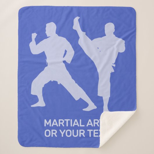 Aangepaste tekst en kleur martial arts sherpa deken (Voorkant)