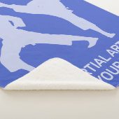 Aangepaste tekst en kleur martial arts sherpa deken (3/4)