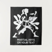 Aangepaste tekst en kleur martial arts wandkleed (Voorkant)