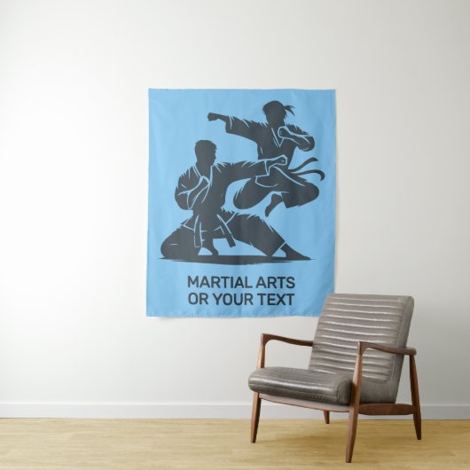 Aangepaste tekst en kleur martial arts wandkleed (In situ)