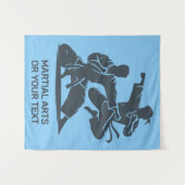 Aangepaste tekst en kleur martial arts wandkleed (Voorkant (horizontaal))